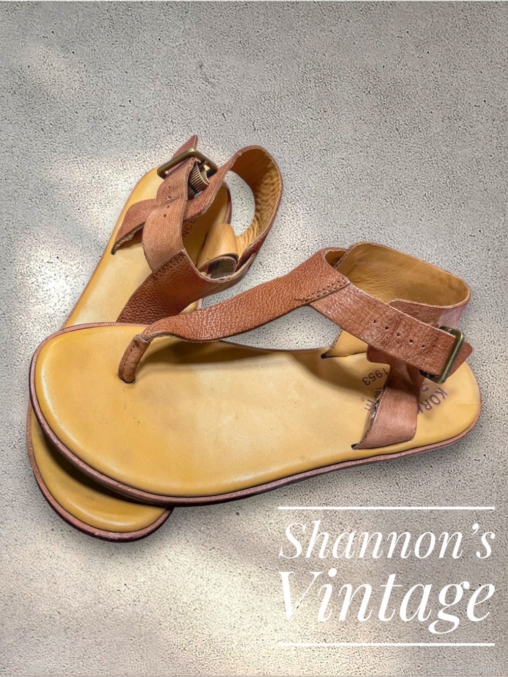 Kork-Ease Catriona sz 8M Brown Leather Thong Sandals